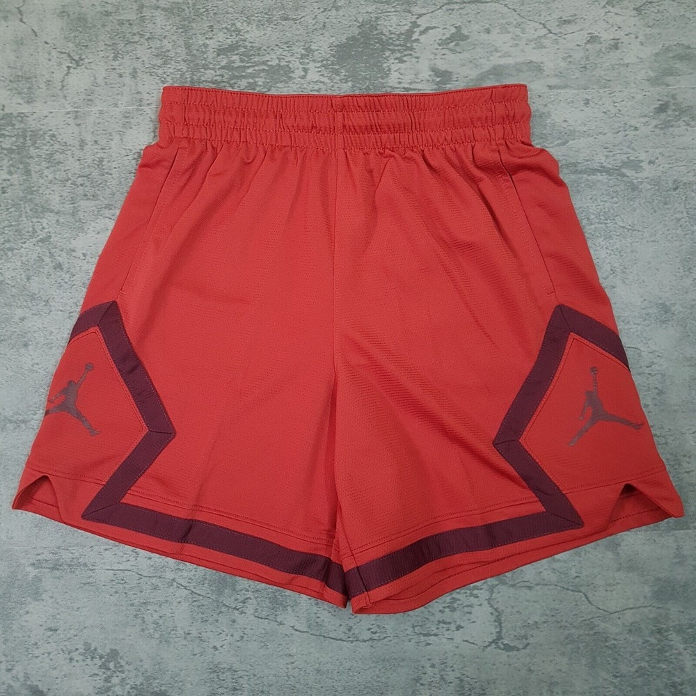 NIKE Air Jordan Diamond Gym Basketball‎ Shorts Womens Size SMALL Orange Red